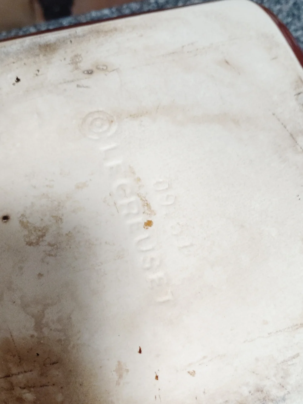 Le Creuset Red Ceramic Square Baking Dish with Cream Interior #19-60